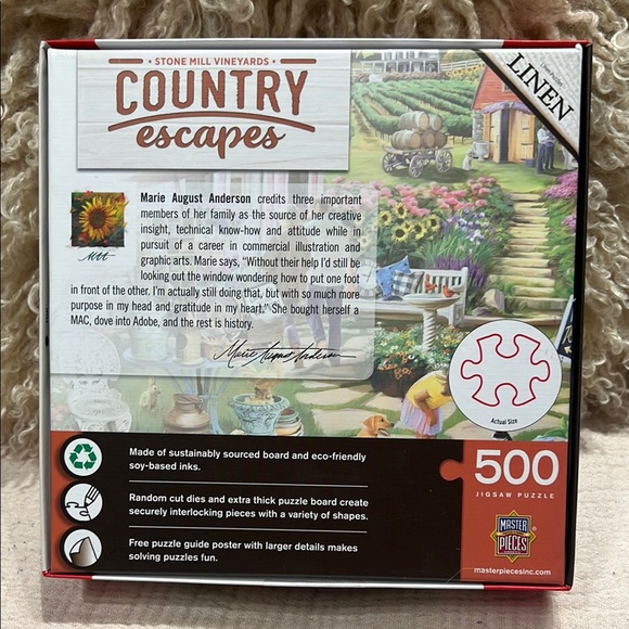 MasterPieces 500 Piece Jigsaw Puzzle Stone Mill Vineyards SALE🔴3/$25! - Picture 2 of 4